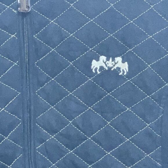 Equine Couture Natasha Black Micro Suede Quilted Stable Riding Jacket Sz XL - Picture 5 of 9